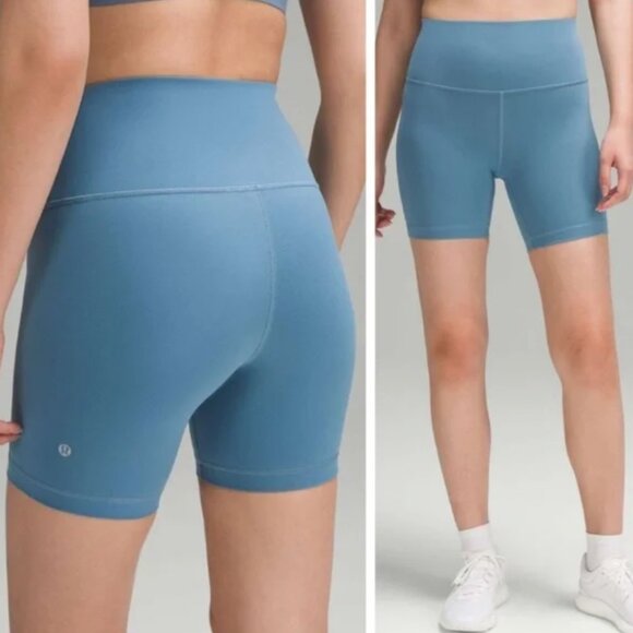 lululemon athletica Blue Bike Shorts - Picture 1 of 4